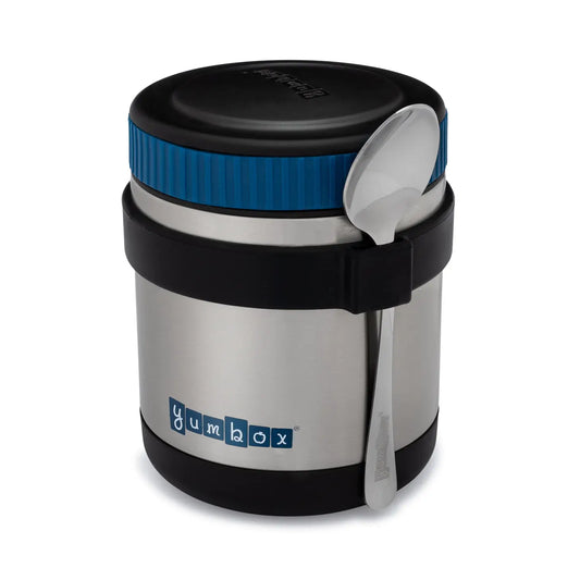 Food Thermos with Spoon - Black