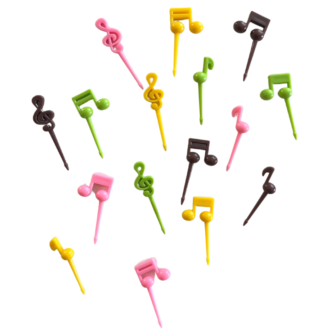 Music Note Food Pick - pack of 16